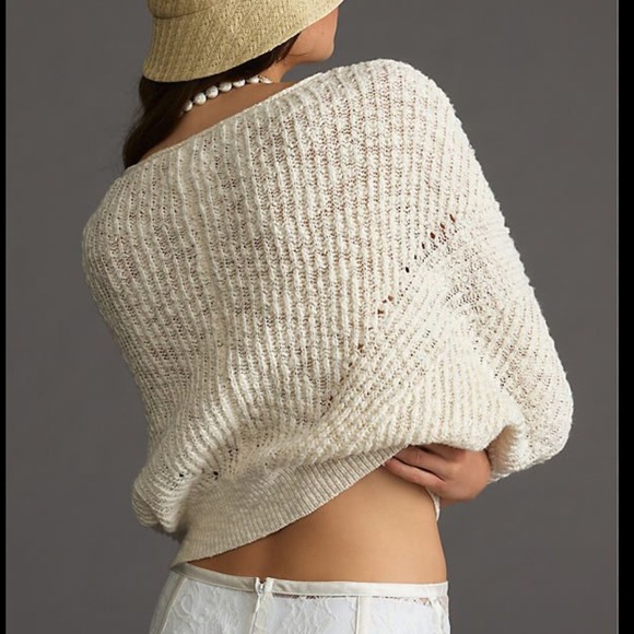 By Anthropologie Crewneck Batwing Sweater - Picture 3 of 4